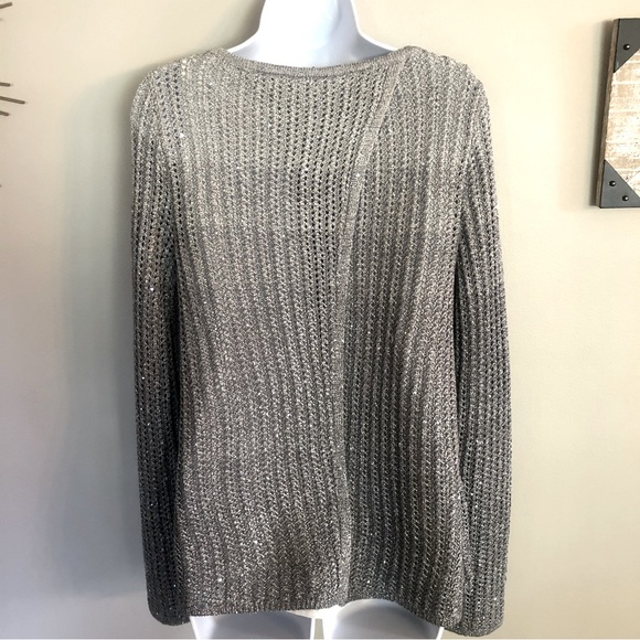 *EUC*  WHITE HOUSE BLACK MARKET - sequin ombre twofer sweater - Picture 5 of 8
